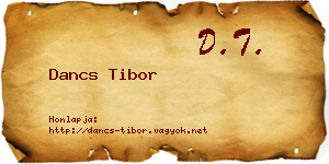 Dancs Tibor névjegykártya